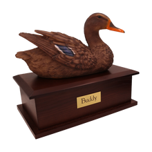 Female Wild Mallard Duck Decoy Figurine Extra Large Pet Urn - Funeral.com, Inc.