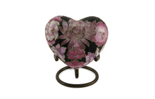 Floral Blush Cloisonné Heart Keepsake Urn - Funeral.com, Inc.