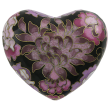 Floral Blush Cloisonné Heart Keepsake Urn - Funeral.com, Inc.