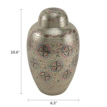 Floral Lattice Brass Adult Cremation Urn - Funeral.com, Inc.