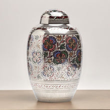 Floral Lattice Brass Adult Cremation Urn - Funeral.com, Inc.