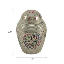 Floral Lattice Brass Keepsake Urn - Funeral.com, Inc.
