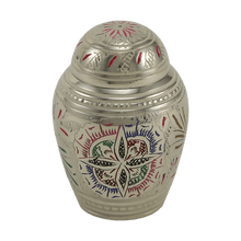 Floral Lattice Brass Keepsake Urn - Funeral.com, Inc.