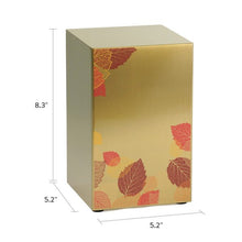 Foliage Leaf Bronze Companion Urn - Left Side - Funeral.com, Inc.