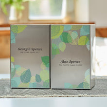 Foliage Leaf Pewter Companion Urn - Right Side - Funeral.com, Inc.