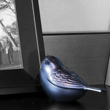 Frost Blue Brass Songbird Keepsake Urn - Funeral.com, Inc.