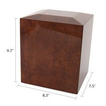 Geometric Amber with Divider Companion Urn - Funeral.com, Inc.