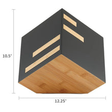 Geometric Bamboo Matte Black Adult Cremation Urn - Funeral.com, Inc.
