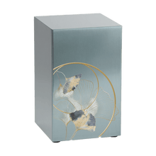 Ginkgo Leaf Pewter Companion Urn - Left Side - Funeral.com, Inc.