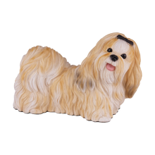 Gold & White Parti - Color Shih Tzu Figurine Extra Large Pet Urn - Funeral.com, Inc.