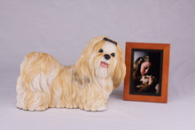 Gold & White Parti - Color Shih Tzu Figurine Extra Large Pet Urn - Funeral.com, Inc.