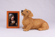 Golden Brown Coat Dachshund Figurine Extra Large Pet Urn - Funeral.com, Inc.