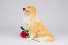 Golden & White Collie Figurine Extra Large Pet Urn - Funeral.com, Inc.