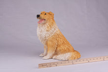 Golden & White Collie Figurine Extra Large Pet Urn - Funeral.com, Inc.