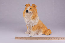 Golden & White Sheltie Resin Figurine Extra Large Pet Urn - Funeral.com, Inc.
