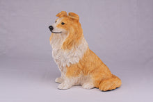 Golden & White Sheltie Resin Figurine Extra Large Pet Urn - Funeral.com, Inc.