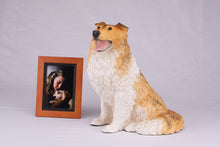 Golden & White with Darker Shades Collie Figurine Extra Large Pet Urn - Funeral.com, Inc.