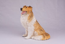 Golden & White with Darker Shades Collie Figurine Extra Large Pet Urn - Funeral.com, Inc.