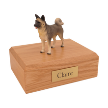 Gray Akita, Standing Figurine Pet Cremation Urn - Funeral.com, Inc.