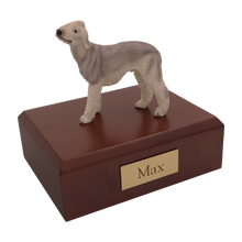 Gray Bedlington Terrier, Standing Figurine Pet Cremation Urn - Funeral.com, Inc.