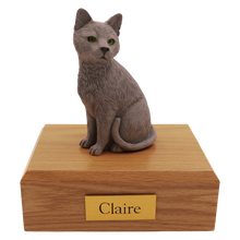 Gray Cat, Sitting Figurine Pet Cremation Urn - Funeral.com, Inc.