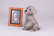 Gray Miniature Poodle Resin Figurine Large Pet Urn - Funeral.com, Inc.