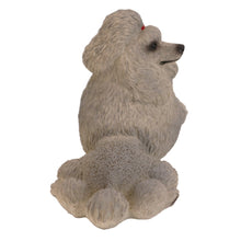 Gray Poodle, Show Cut Lying Down Figurine Pet Cremation Urn - Funeral.com, Inc.