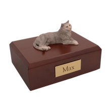Gray Tabby, Lying Down Figurine Pet Cremation Urn - Funeral.com, Inc.