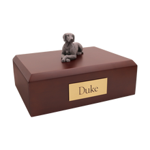 Gray Weimaraner, Resting Figurine Pet Cremation Urn - Funeral.com, Inc.