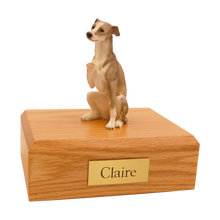 Gray Whippet, Paws Up Figurine Pet Cremation Urn - Funeral.com, Inc.