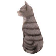 Gray & White Cat, Sitting Figurine Pet Cremation Urn - Funeral.com, Inc.