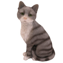 Gray & White Cat, Sitting Figurine Pet Cremation Urn - Funeral.com, Inc.