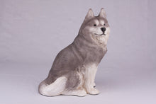 Gray & White Siberian Husky Resin Figurine Extra Large Pet Urn - Funeral.com, Inc.