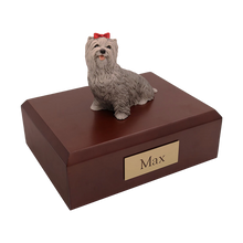 Gray Yorkshire Terrier, Sitting Figurine Pet Cremation Urn - Funeral.com, Inc.