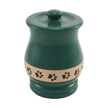 Green Paw Print Band Large Pet Cremation Urn - Funeral.com, Inc.