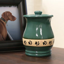 Green Paw Print Band Small Pet Urn - Funeral.com, Inc.