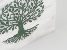 Green Tree of Life White Marble Adult Cremation Urn - Funeral.com, Inc.