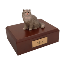Grey Persian, Sitting Figurine Pet Cremation Urn - Funeral.com, Inc.