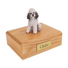 Grey Poodle, Sport Cut Sitting Figurine Pet Cremation Urn - Funeral.com, Inc.