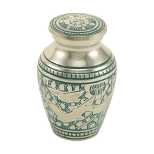 Hand Engraved Contrasting Bird Keepsake Urn - Funeral.com, Inc.
