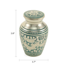 Hand Engraved Contrasting Bird Keepsake Urn - Funeral.com, Inc.