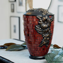 Hibiscus Stained Glass Mosaic Adult Cremation Urn - Funeral.com, Inc.