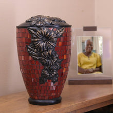Hibiscus Stained Glass Mosaic Adult Cremation Urn - Funeral.com, Inc.