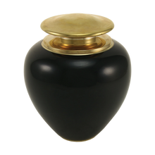 High Gloss Onyx Brass Adult Cremation Urn with Brass Lid - Funeral.com, Inc.