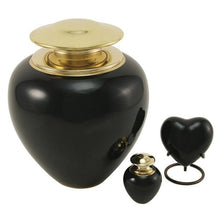 High - Gloss Onyx Brass Keepsake Urn - Funeral.com, Inc.