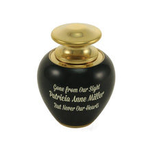 High - Gloss Onyx Brass Keepsake Urn - Funeral.com, Inc.