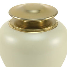 High Gloss Pearl Brass Adult Cremation Urn with Brass Lid - Funeral.com, Inc.