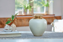 High Gloss Pearl Brass Adult Cremation Urn with Brass Lid - Funeral.com, Inc.