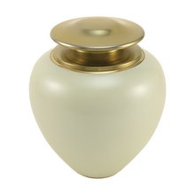 High Gloss Pearl Brass Adult Cremation Urn with Brass Lid - Funeral.com, Inc.