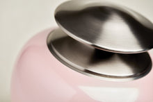High Gloss Pearl Pink Brass Silver Lid Adult Cremation Urn - Funeral.com, Inc.